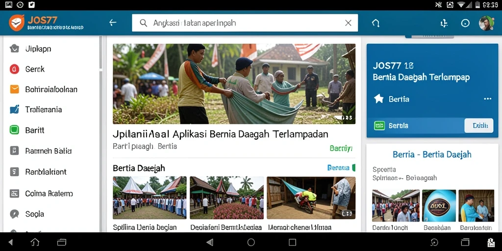 Tampilan antarmuka aplikasi JOS77 yang menawan dan mudah digunakan.