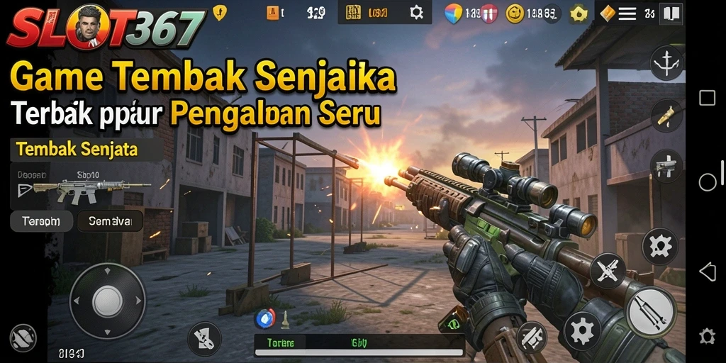 Screenshot SLOT367 menampilkan aksi tembak-menembak yang seru.
