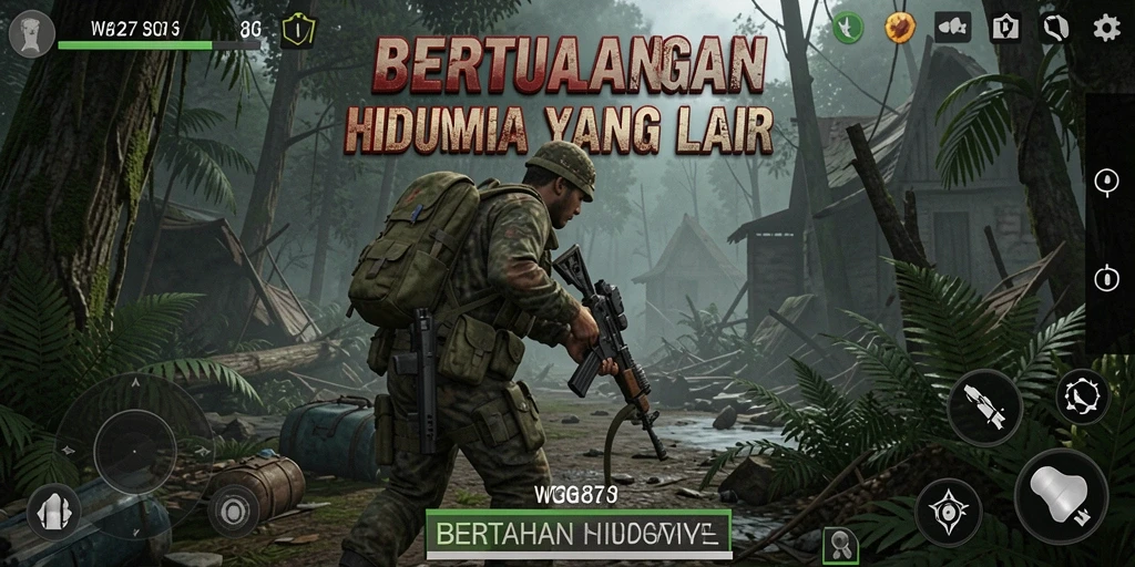 Antarmuka game Bertahan Hidup WG87 yang menarik dan interaktif.
