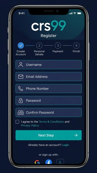 Cara Mudah Daftar Akun crs99 untuk Pengguna Android
